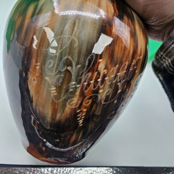 Brush McCoy Pottery Onyx line Vase Jug Flow Browns Art Line Chicago 1933 - Picture 4 of 13